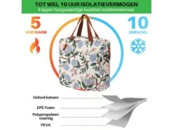 Merkloos Brisby Bloemetjes Wit 7 Liter Koeltas -Weber Verkoop 00220f72b853690f