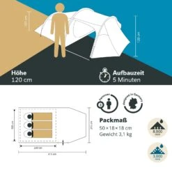 Skandika Oteren Trekking Tent - 3 Personen -Weber Verkoop 00547c0714cc5ffa