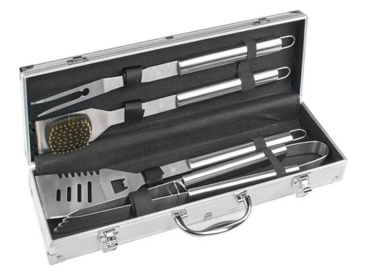 BBQ 4-delige Gereedschapsset In Koffer 2 BBQ 4-delige Gereedschapsset In Koffer - Afbeelding 2