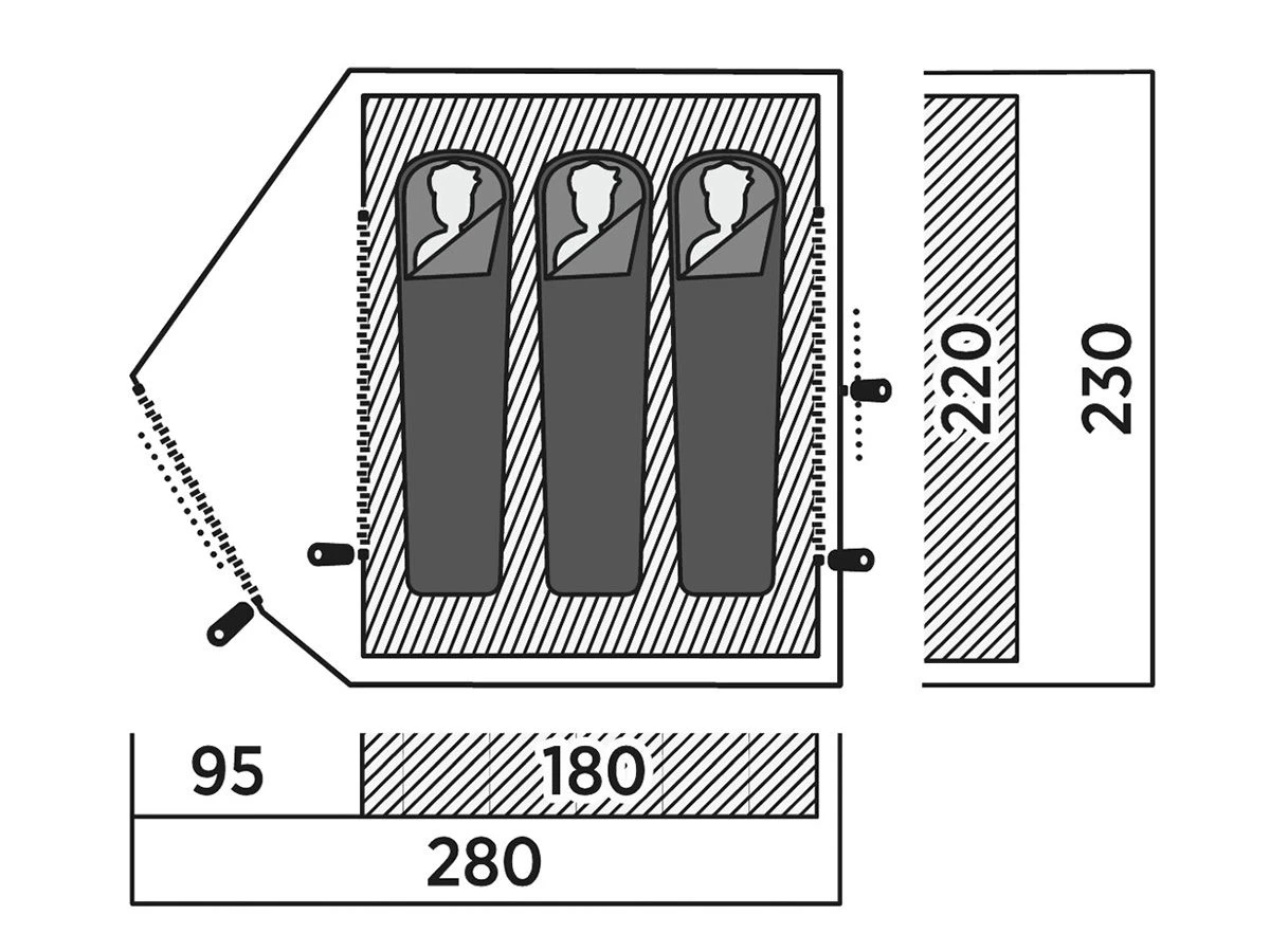 Easy Camp Rondane 3 Koepeltent 4 Easy Camp Rondane 3 Koepeltent - Afbeelding 4