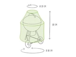 Merkloos Perel BBQ Beschermhoes - Ø80x90cm -Weber Verkoop 1e624fa2318ca424