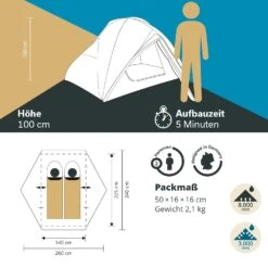 Skandika Vatn Trekking Tent - 2 Personen -Weber Verkoop 1f71b3310e73fc1c