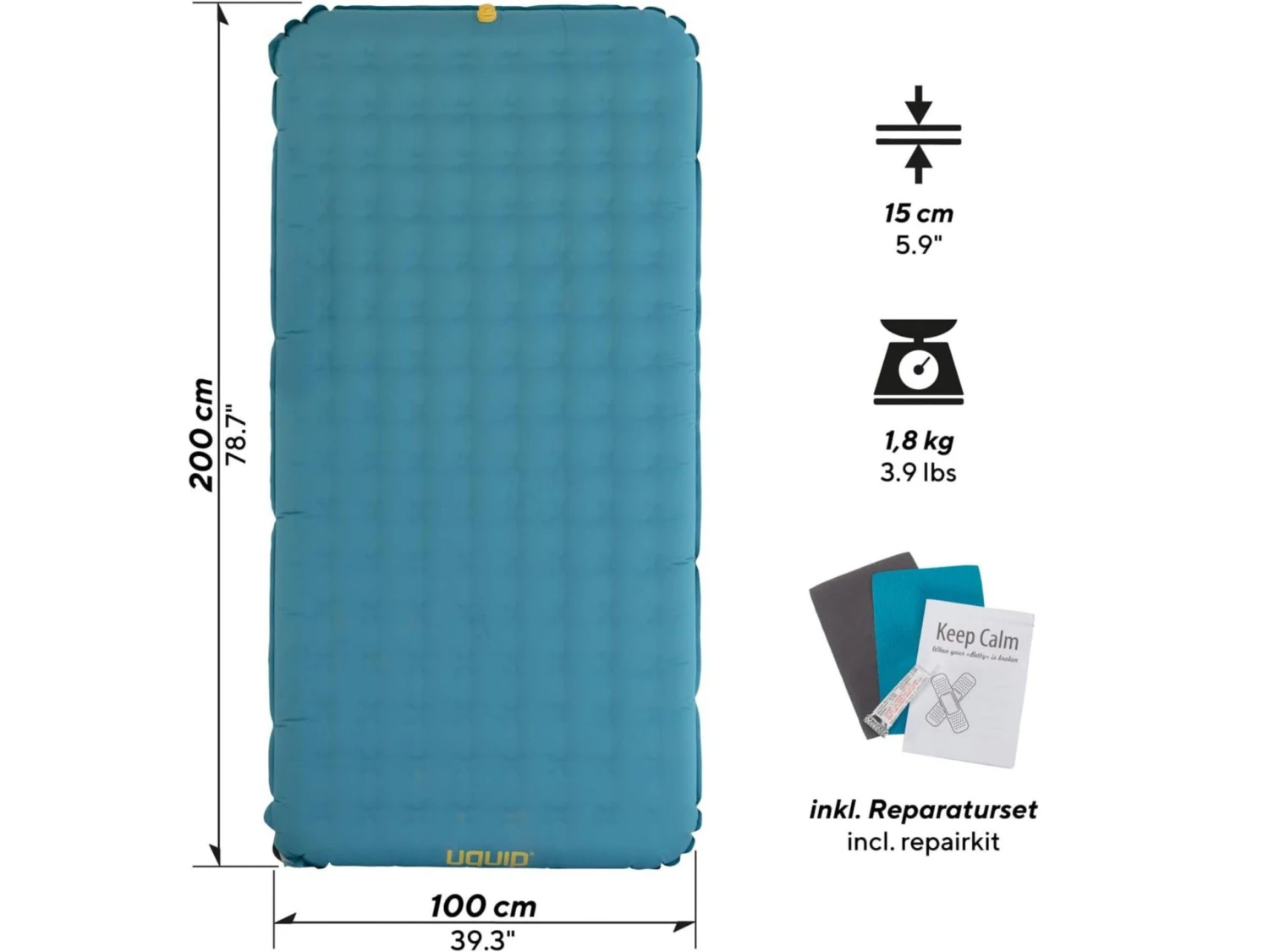 Uquip Betty Single Luchtbed 2 Uquip Betty Single Luchtbed - Afbeelding 2