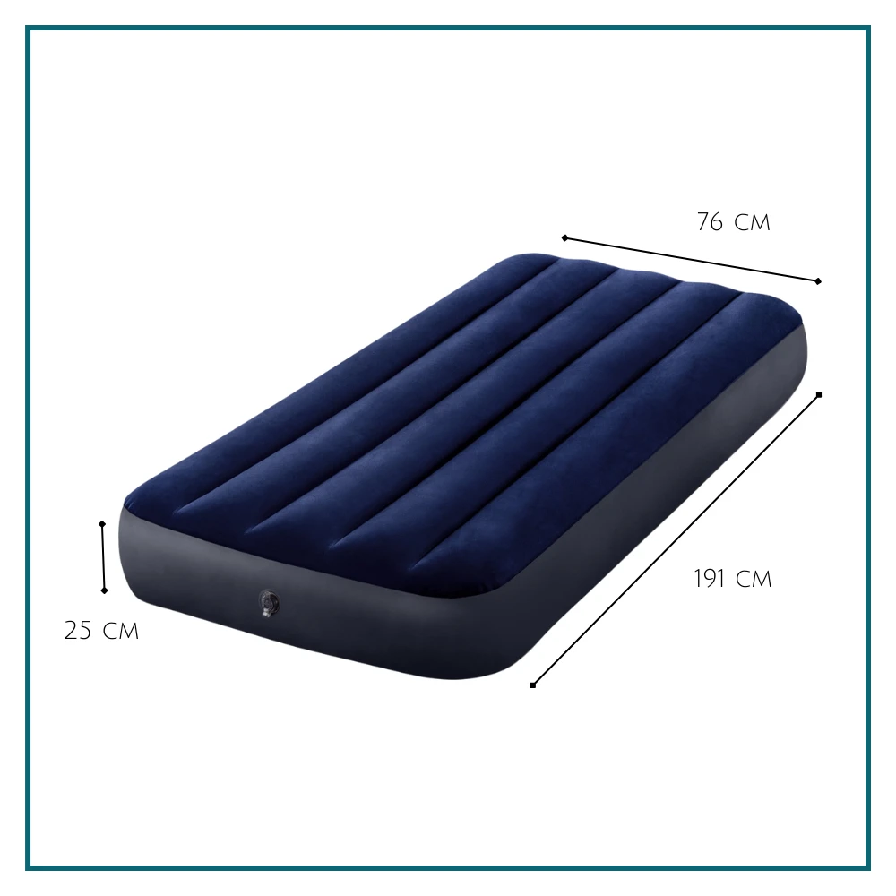 HIXA 1 Persoons Luchtbed - DarkBlue 2 HIXA 1 Persoons Luchtbed - DarkBlue - Afbeelding 2