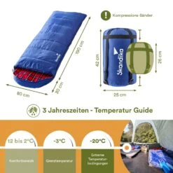 Skandika Dundee Flannel-R Blauwe Slaapzak -Weber Verkoop 411a52975a8348f9