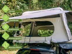 OutdoorU Sky 3-persoons Opblaasbare Daktent - Grijs -Weber Verkoop 44de2611a28172d5