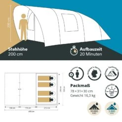 Skandika Hafslo 4 Sleeper Protect Tunneltent -Weber Verkoop 5443447cc14c7e2f