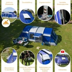 Skandika Montana 10 Sleeper Tunneltent - Blue -Weber Verkoop 62179ea3069ad0.29150621