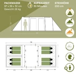 Skandika Montana 8 Sleeper Protect Tunneltent -Weber Verkoop 621e03d495de57.51718907