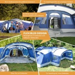 Skandika Nimbus 12 Sleeper Blauwe Groepstent -Weber Verkoop 621f32487eb035.05596697