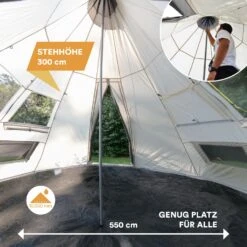 Skandika Tipi Goathi 550 Protect Groepstent - Beige -Weber Verkoop 62947296c13dc2.99862741