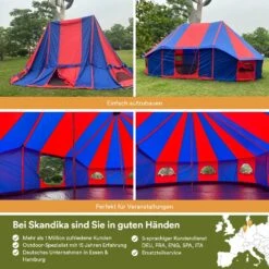 Skandika Morsom Rood/blauwe Eventtent -Weber Verkoop 62d552913841f4.51943133