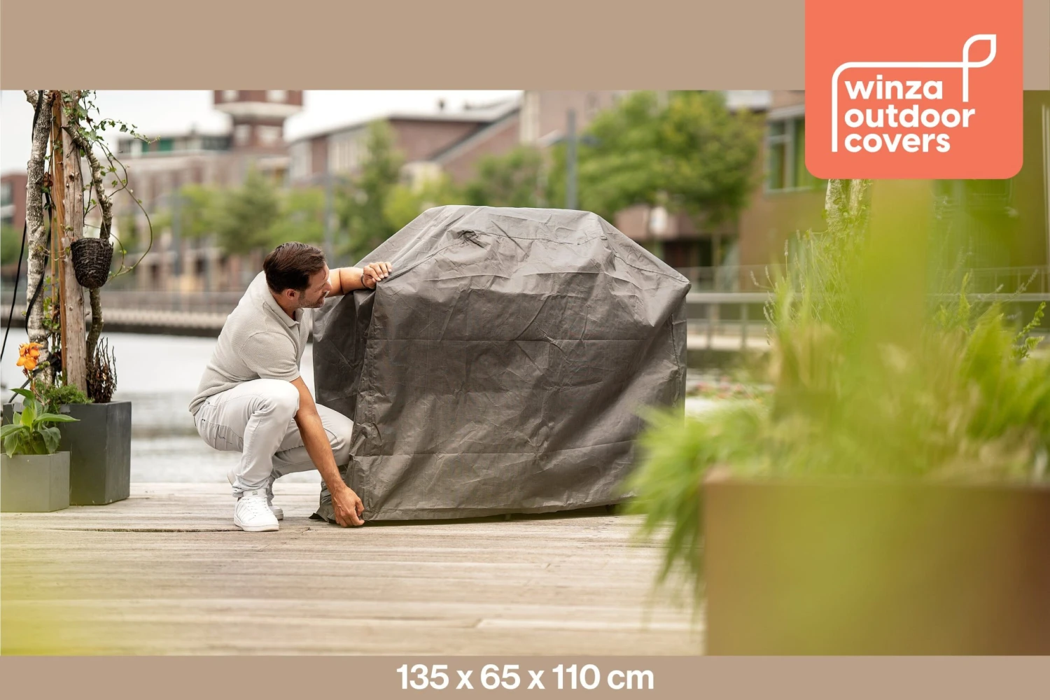 Winza 135 X 65 X 110 Cm Barbecue Beschermhoes 5 Winza 135 X 65 X 110 Cm Barbecue Beschermhoes - Afbeelding 5