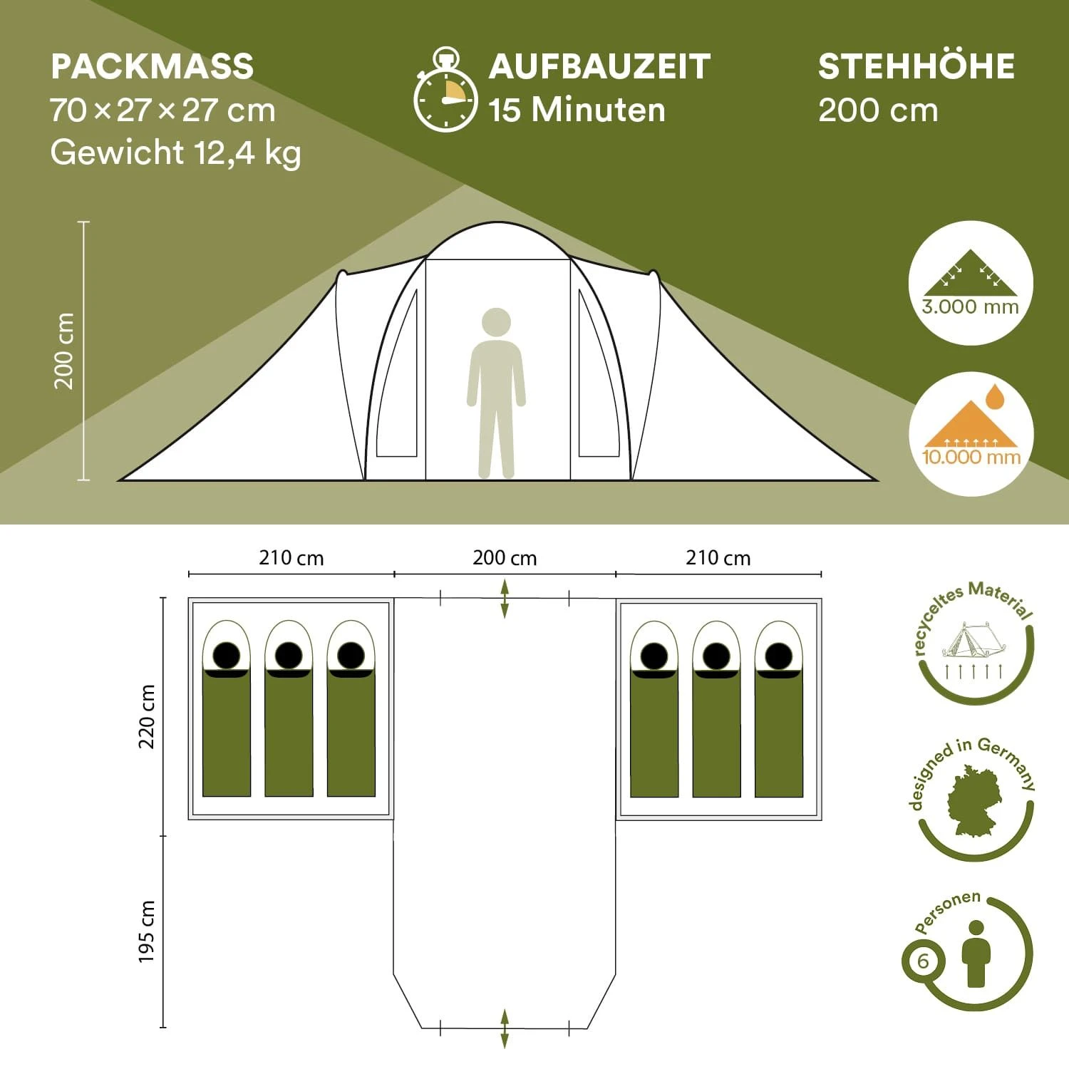 Skandika Hammerfest 6 Plus Tent 6 Skandika Hammerfest 6 Plus Tent - Afbeelding 6