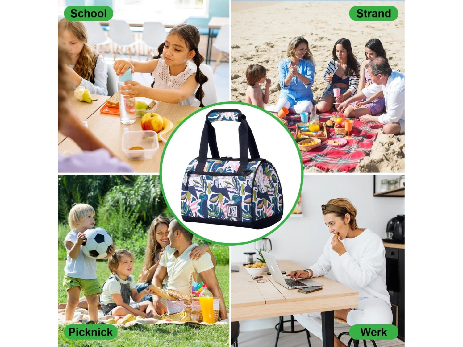 Merkloos Brisby Botanic Garden 10 Liter Koeltas 6 Merkloos Brisby Botanic Garden 10 Liter Koeltas - Afbeelding 6