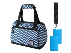 Merkloos Brisby Zigzag Blauw 10 Liter Koeltas