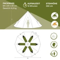 Skandika Tipi Goathi 365 Groepstent - Beige -Weber Verkoop 66213c938f3fe2.52867082