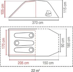 Coleman Cortes 3 Tunneltent -Weber Verkoop 66473fe57ec746.94136152