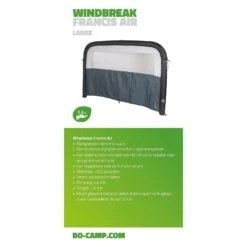 Bo-Camp Francis 240 X 140 Cm Opblaasbaar Windscherm -Weber Verkoop 66476a6a026299.84102311