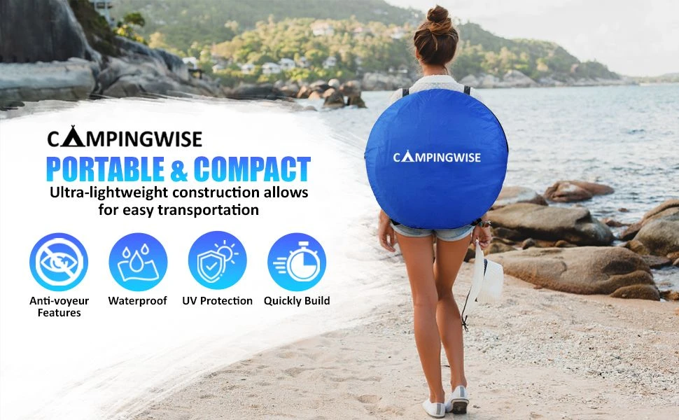 Campingwise Pop-up Douchetent - Blue 6 Campingwise Pop-up Douchetent - Blue - Afbeelding 6