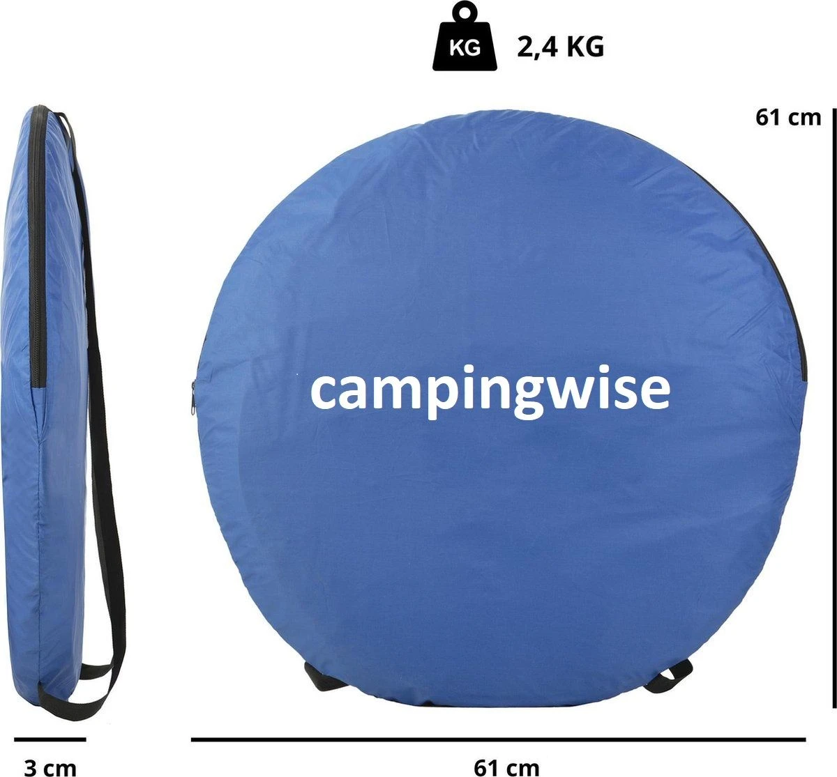 Campingwise Pop-up Douchetent - Blue 4 Campingwise Pop-up Douchetent - Blue - Afbeelding 4
