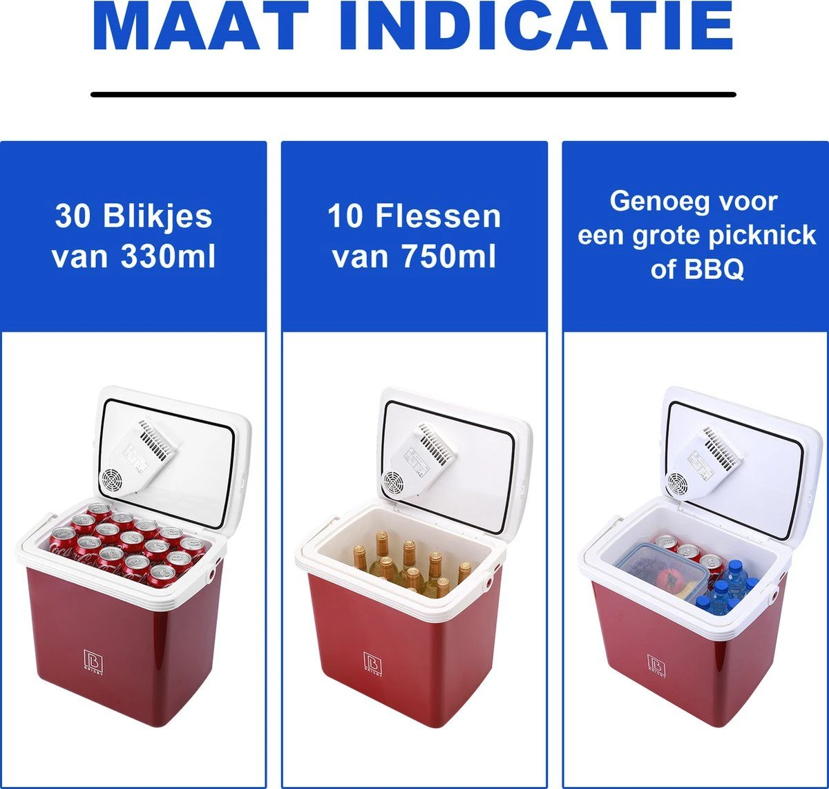 Brisby 25 Liter AC/DC Elektrische Koelbox - Red 6 Brisby 25 Liter AC/DC Elektrische Koelbox - Red - Afbeelding 6