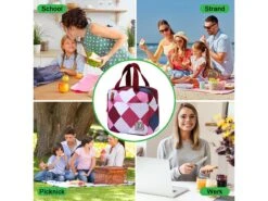 Merkloos Brisby 4-laags Geïsoleerde 4 Liter Koeltas - Blok Rose -Weber Verkoop 665db763827504.39688255