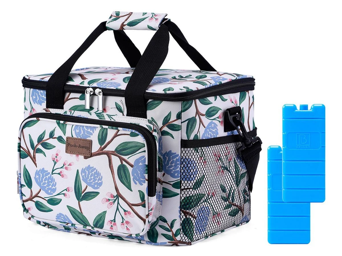 Merkloos Packaway 15 Liter Geïsoleerde Koeltas - White Flower 1 Merkloos Packaway 15 Liter Geïsoleerde Koeltas - White Flower