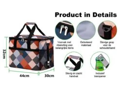 Merkloos Packaway 40 Liter Geïsoleerde Koeltas - Block -Weber Verkoop 6660687366e4f2.26572430