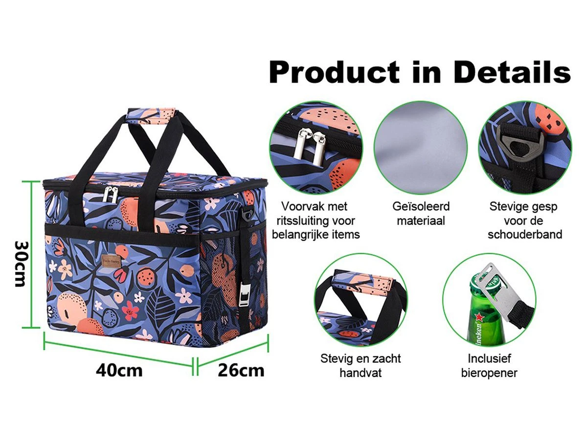 Merkloos Packaway 30 Liter Geïsoleerde Koeltas - Valencia 6 Merkloos Packaway 30 Liter Geïsoleerde Koeltas - Valencia - Afbeelding 6