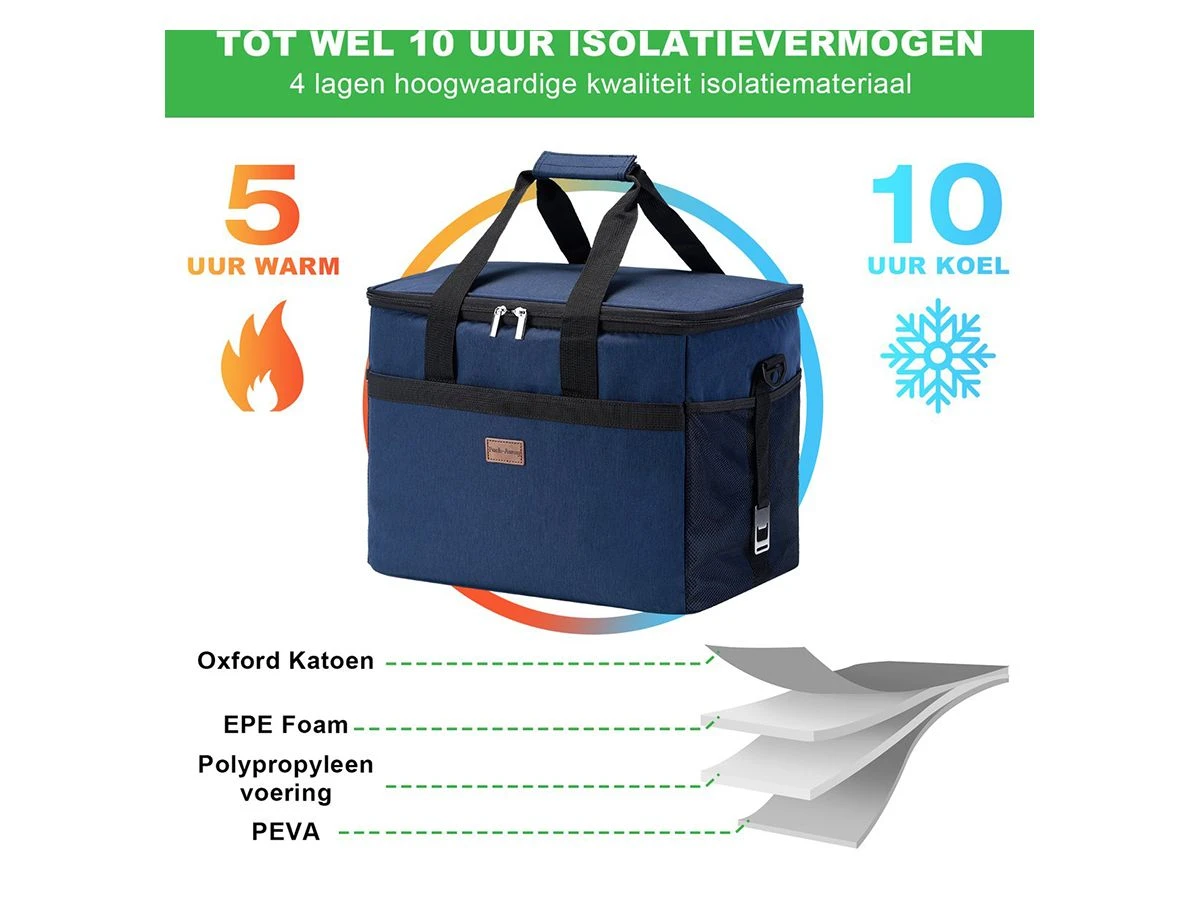Merkloos Packaway 40 Liter Geïsoleerde Koeltas - Dark Blue 5 Merkloos Packaway 40 Liter Geïsoleerde Koeltas - Dark Blue - Afbeelding 5