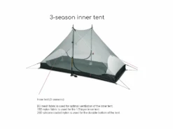 3F UL GEAR 2 PRO 3 Seizoenen 2-persoons Tent - Brown -Weber Verkoop 666c29dad65699.35079378