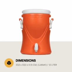 Merkloos Pinnacle Platino 3 Gallon Drankkoeler - Orange -Weber Verkoop 66715b476219e7.15374703
