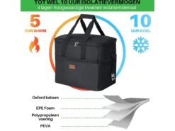 Merkloos Packaway 40 Liter Koeltas Met Divider - Black -Weber Verkoop 668e3894a36696.14495851