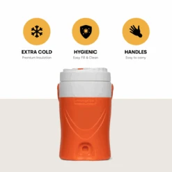 Merkloos Pinnacle Platino 1 Gallon Drankkoeler - Oranje -Weber Verkoop 66c34903b38143.37173489