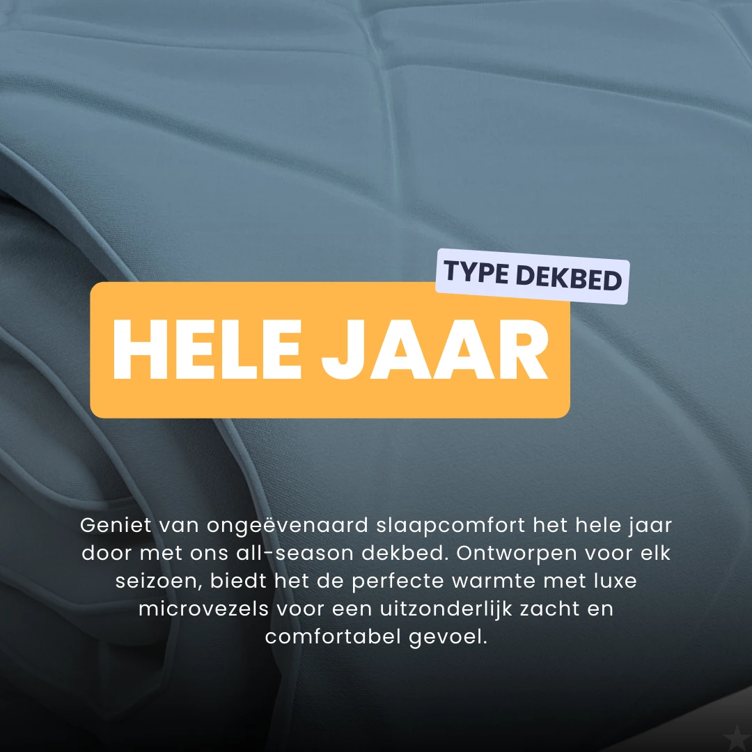 HappyBed Bluestone All Year Dekbed - 160x220 Cm 2 HappyBed Bluestone All Year Dekbed - 160x220 Cm - Afbeelding 2