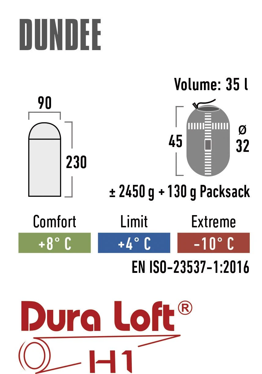 High Peak Dundee 4 Slaapzak 4 High Peak Dundee 4 Slaapzak - Afbeelding 4