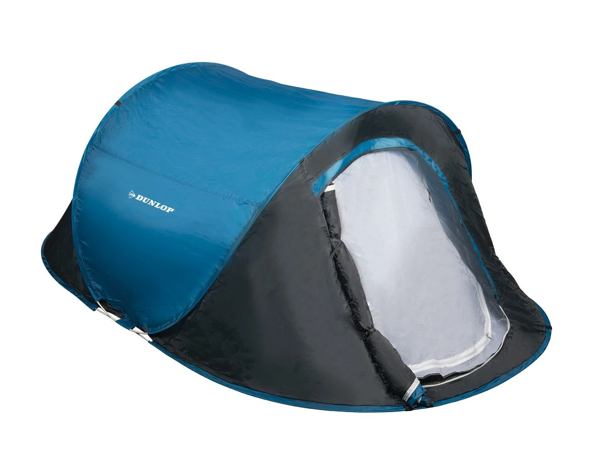Dunlop 2-persoons Pop-up Tent - Blue/Grey 1 Dunlop 2-persoons Pop-up Tent - Blue/Grey
