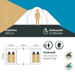 Skandika Hammerfest 4 Protect Koepeltent - Grey/Green -Weber Verkoop 76f81da788bc0eca