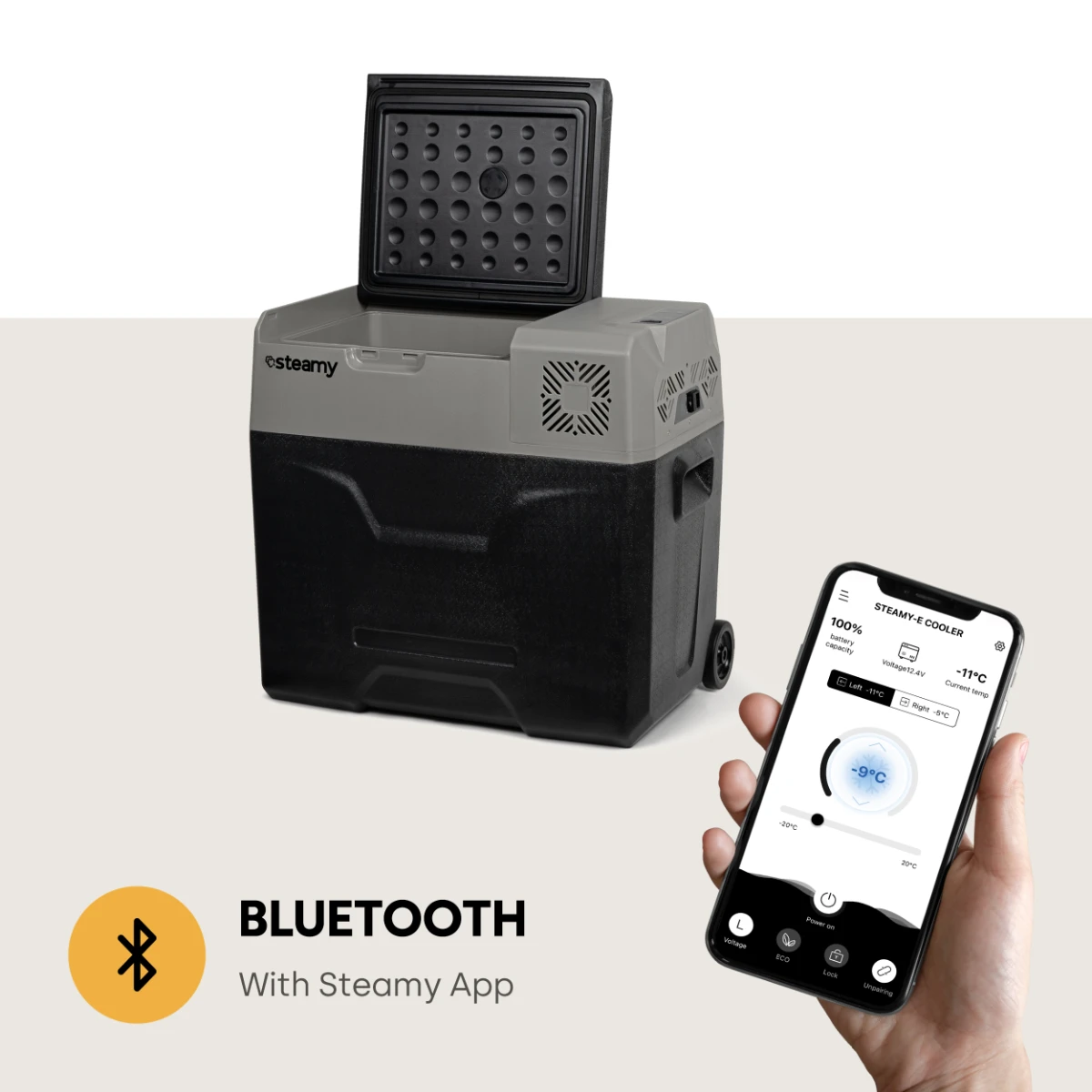 Steamy-E Single Zone 50 Elektrische Koelbox Op Wielen 5 Steamy-E Single Zone 50 Elektrische Koelbox Op Wielen - Afbeelding 5