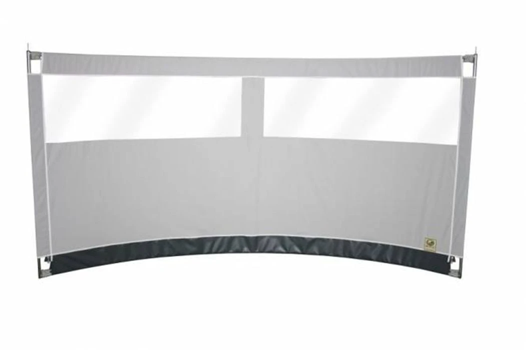 ESVO Gebogen Mistral 300 Met 2 Smalle Ramen Windscherm 1 ESVO Gebogen Mistral 300 Met 2 Smalle Ramen Windscherm