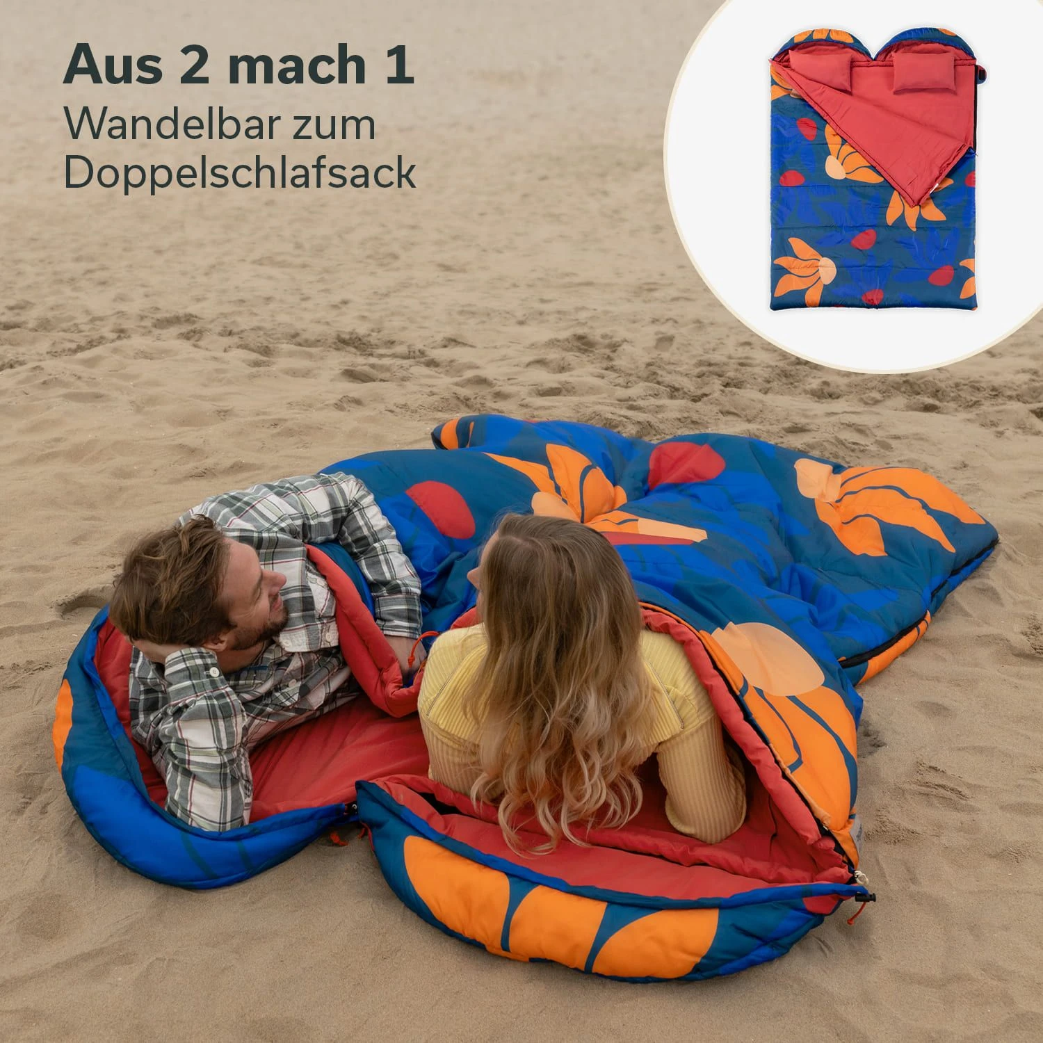 Skandika Sovro 190+30 Slaapzak - Fiery Garden 3 Skandika Sovro 190+30 Slaapzak - Fiery Garden - Afbeelding 3