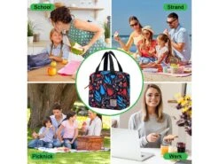 Merkloos Brisby 4-laags Geïsoleerde 4 Liter Koeltas - Night Flower -Weber Verkoop 9d69647465136d87