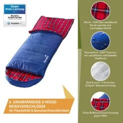 Skandika Dundee Flannel-R Blauwe Slaapzak -Weber Verkoop a5068ea53141747c