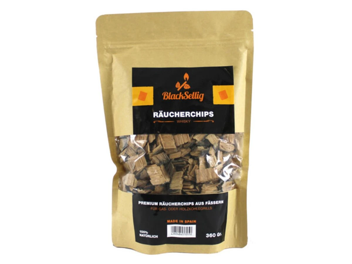 Merkloos BlackSellig Whisky 360 Gram Rookchips 1 Merkloos BlackSellig Whisky 360 Gram Rookchips