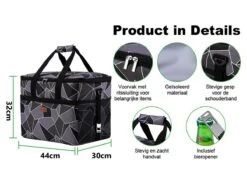 Merkloos Packaway 40 Liter Geïsoleerde Koeltas - Abstract -Weber Verkoop a830433cc252e6b9