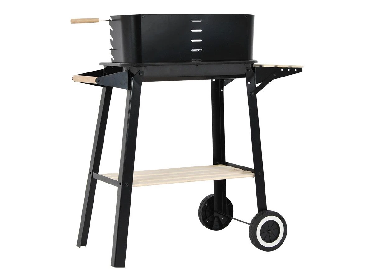 Rechthoekige Verrijdbare Kolenbarbecue 2 Rechthoekige Verrijdbare Kolenbarbecue - Afbeelding 2