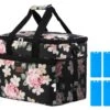Merkloos Packaway 30 Liter Geïsoleerde Koeltas - Black Flower
