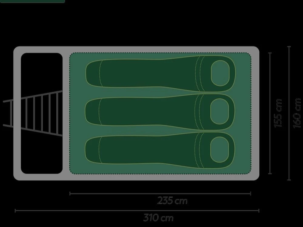 Groenberg Villmark 160 3-persoons Daktent 4 Groenberg Villmark 160 3-persoons Daktent - Afbeelding 4