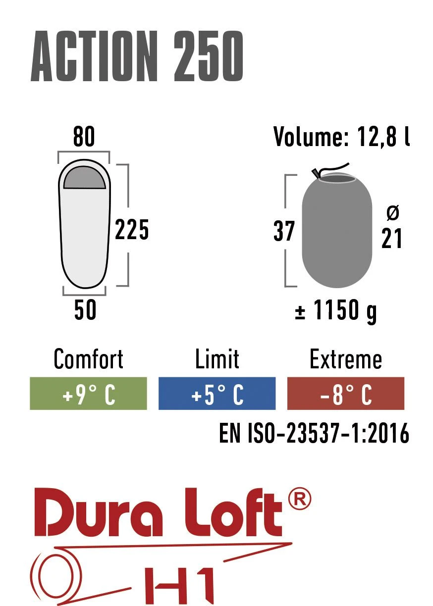 High Peak Action 250 Slaapzak 4 High Peak Action 250 Slaapzak - Afbeelding 4